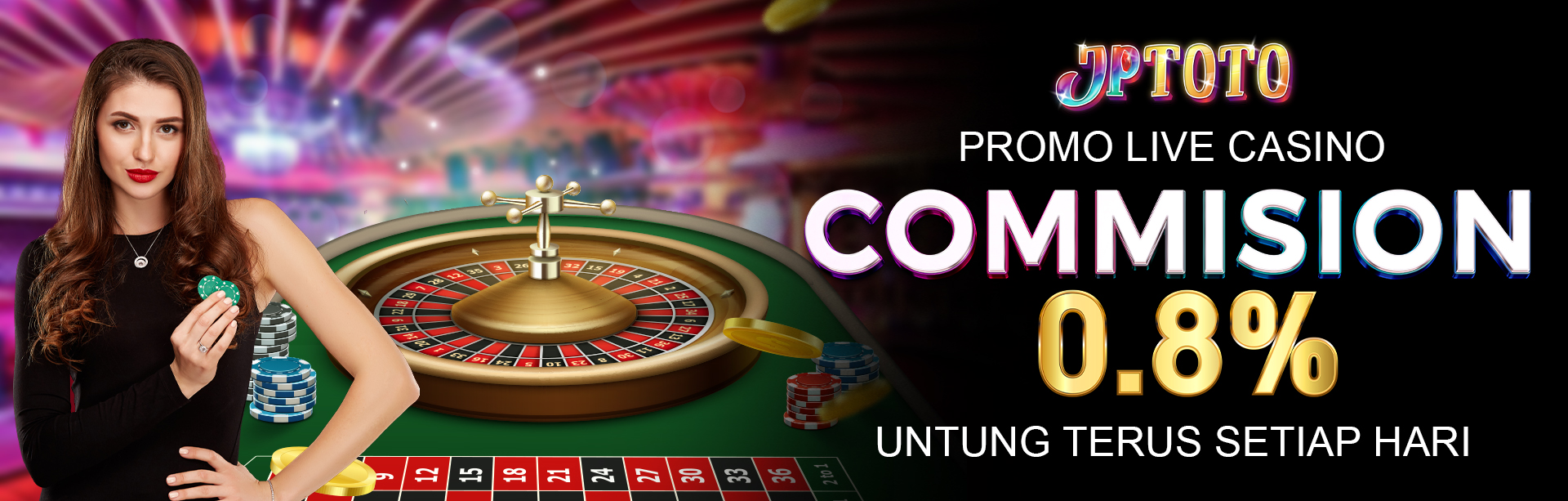 COMMISION 0,8% - LIVE CASINO